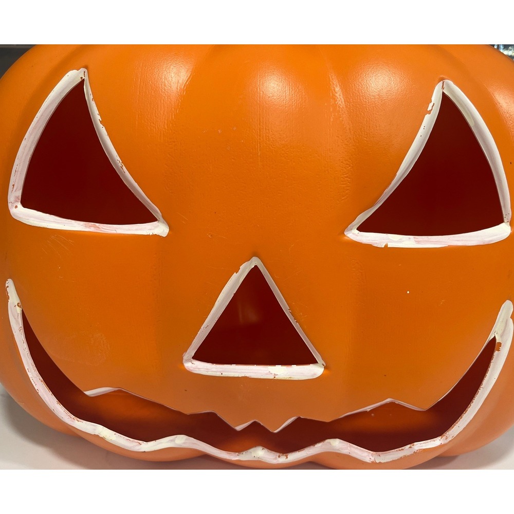 Vintage Large Gemmy Halloween Pumpkin Jack O' Lantern Light‎ Up Blow Mold   17" - Picture 6 of 12